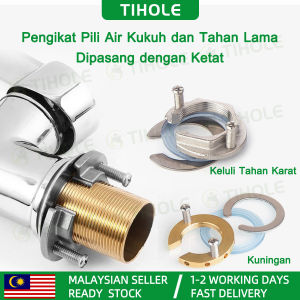 TIHOLE Convenient Tap Faucet Locknut Fixing Fitting Kit with Anti loosing Nut for Kitchen Bathroom Basin Stainless Steel Faucet Fastening Nut Circlip Antiloosening Washer Tap Locknut Replacement Accessories 开口螺母垫片水龙头紧固件