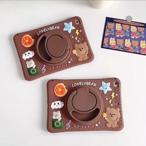 iPad Gen 10 10.9 inch 2022 Softcase Anak Cute Case Rotate Bear Stand Standing Casing Kids Cover Strap