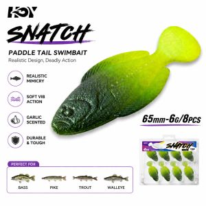 KINGDOM | Kingdom Sinking Soft Fishing Lure 65mm 6g TPE Artificial Swimbaits 8pcs/bag VIB Bait for Bass Perch Pike Fishing Tackle