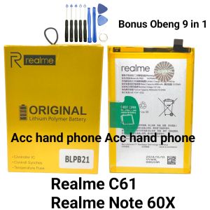 Bonus Obeng Baterai Realme Note C61 Realme Note 60X BLPB21 Original 100