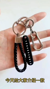 High Quality Keychain Anti-lost Phone Number Plate Car Motorcycle Keychain Pendant Keyring Key Chain Fashion