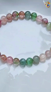 Collection Grade Icy Cat Eyes Tourmaline Bracelet