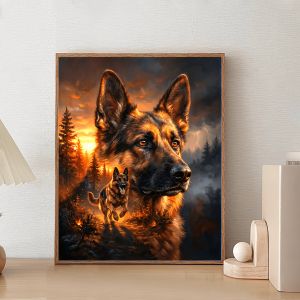 500/1000/1200/2000PCS Jigsaw Puzzle German Shepherd Dog Portrait Art For Adults Great Weekend Relaxation And Family Fun