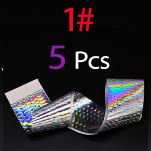 5Pcs Holographic Fish Scale Stamping Foil 50x4cm DIY Fishing Lure Tape Iridescent Laser Foil for Jig Spoon Hard Bait Lure Making