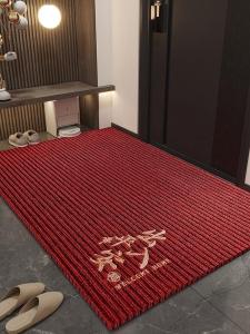 Outdoor Entrance Mat Anti-Slip Durable Easy Clean PVC Door Mat New Style Home Use Rug Stripe Pattern Machine Weaved Floor Mat