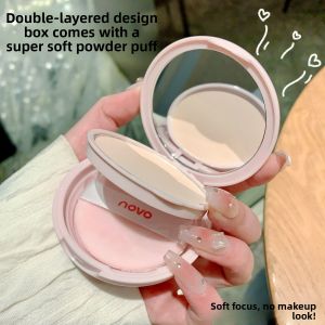 NoVo Translucent Powder Compact Long-lasting Oil-control Makeup Setting Powder for Oily Skin Dry Skin Students Affordable