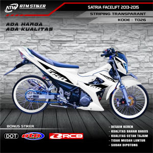 Stiker striping variasi transparant satria facelift karbu