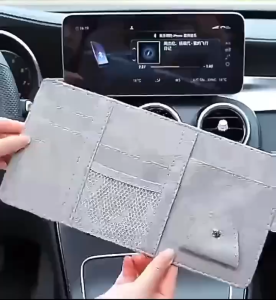 new hot selling car sun visor for multi-functional car glasses clip holder storage bag card P2558