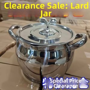 BAIXITANG | Stainless Steel Oil Can with Lid and Strainer Leakproof Large Capacity