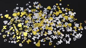 6 Grid / Box Sequin Bentuk Kupu-Kupu/Hati Untuk Nail Art Butterfly