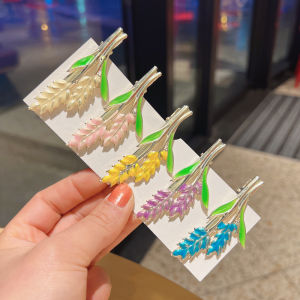 Tooyoo Wheat Ear Hair Clip Female Metal Duckbill Clip Colorful Side Clip Girl Bangs Clip