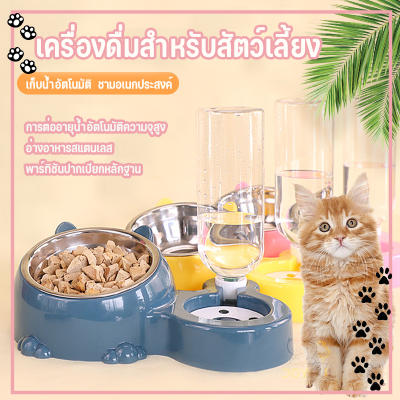ที่ใส่อาหารแมว เครื่องให้อาหารแมวอัตโนมัติ ดื่มอัตโนมัติ ช