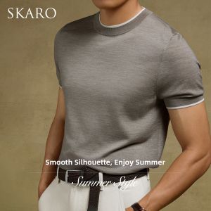 Mens Summer Lightweight False Two-Piece T-Shirt