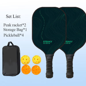 Carbon Fiber Pickleball Paddle Set USAPA Approved Lightweight Racket 16mm Honeycomb Core for Men Women Indoor Outdoor Sports
