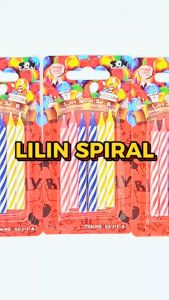 (1Set isi 6pcs) Lilin Spiral 6pcs