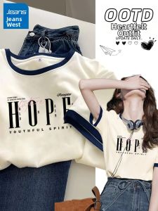 Jeanswest | Cotton Color Block Womens Short Sleeve T-shirt