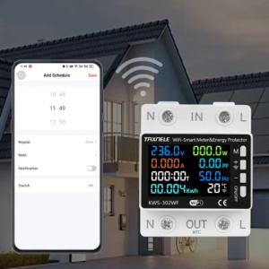 63A Tuya WIFI Smart Switch Circuit Breaker Energy Meter KWh Power Metering Timer Relay Remote Contro