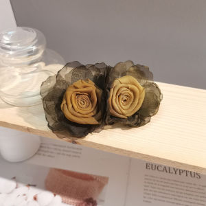 เรียบหรู ลายดอกไม้ กิ๊บติดผม ที่หนีบผมหางม้าแบบครึ่ง ฤดูใบไม้ผลิ โหลด ผ้าไหม เส้นด้ายดั้งเดิม ดีไซน์ เครื่องประดับผม เสื้อท่อนบน คลิปสําหรับผู้หญิง