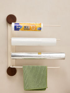 Suction Wall-Mounted Kitchen Paper Holder And Storage Rack