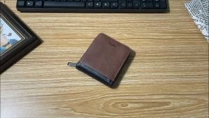 High Class Business Casual Short Wallet For Men Leather Zipper Money Clip Wallets With Coin purse And Card Holder High Quality #B001