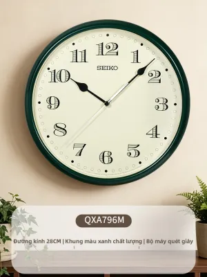 Seiko | Đồng Hồ Treo Tường Quartz Hình Khung Đá Marble 11 Inch