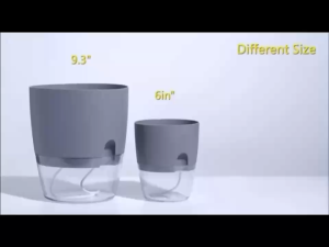 Water Inlet Self Watering Pot White Pots For Plants Indoor Outdoor Flower Pot Clear Bottom Planter With Absorbent Cord