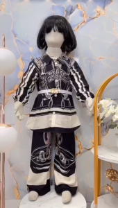 Fiscia One Set Free Belt Rayon Motif Bunga Anak Usia 3-10 Tahun | Setelan Rayon Anak Terbaru | Baju Anak Perempuan Kekinian -COD
