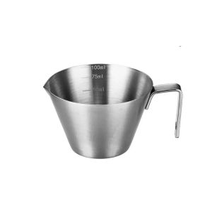 304 Stainless Steel Coffee Extraction Cup with Scale Small Milk Spoon Making Cup Espresso Measuring Cup Kitchen Tools Cup