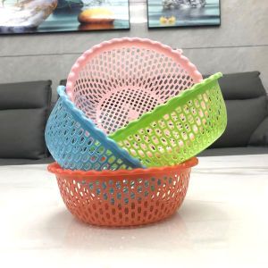 Thickened Plastic Vegetable And Fruit Washing Basket Drain Basket Water Sieve Kitchen Home Use Drop Resistant Laundry Basket