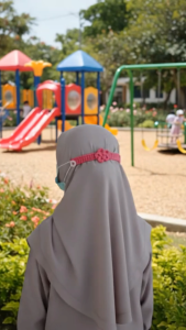 Konektor Masker Anak Lucu Cantik /  Pengait Masker Hijab Anak Perempuan Motif Bunga Handmade