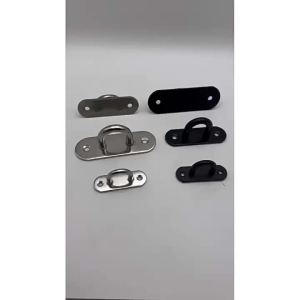 5/10pcs M5 Stainless Steel Oblong Pad Eye PlateMarine Hardware Staples Hook Loop Deck Buckle Mount Wall Ceiling U Hanger Ring