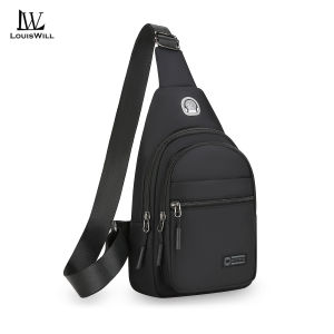 LouisWill กระเป๋าอเนกประสงค์ข้ามร่างกายกระเป๋าซิปเรียบซิปถุงกีฬากันน้ำกันขโมยรหัสล็อคสบาย ๆ กระเป๋าสะพายข้างกระเป๋าสะพายข้าง