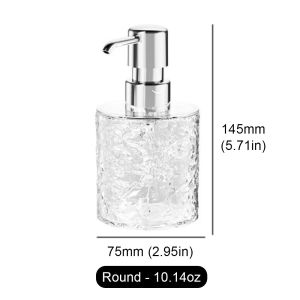 Multipurpose Soap Dispenser Easy to Clean Glass Soap Pump Dispenser Ideal for Bath and Bathroom
