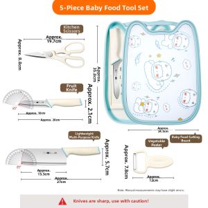 Baby Food Preparation Set Chopping Board Knife Combination