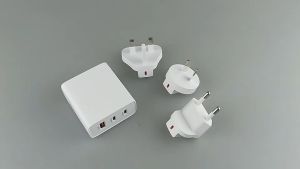 GAN 65W PD45W Dual Type-C+QC3.0 USB Multi Compatible Laptop Adapter Kit - EU + US + AU + UK Standard