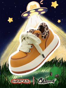 cat&sofa | Giày Đầu Lớn Quái Dị UFO Series Đế Dày In Báo Vàng