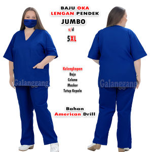 Baju Ok Medis Ukuran Jumbo / Baju Oka Lengan Pendek 5L / Scrub Oka Medis / Baju Oka Model Kekinian / Seragam Jaga Perawat / Baju tindakan medis / Bahan American Drill