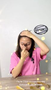 Cây Lăn Massage 2 Bánh Bằng Sừng Giúp Làm Đẹp Da & Lưu Thông Khí Huyết- MH888