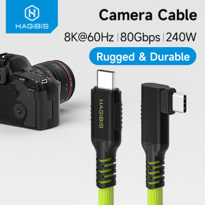 Hagibis | Hagibis USB-C Camera Connection Cable USB C Right Angle Tethering Cable Fast Data Transfer and Live Preview for Canon Nikon Sony