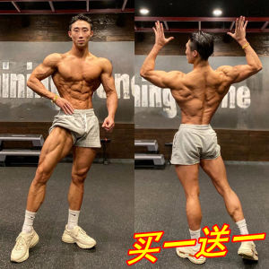 Mens Sport Shorts Fitness Training Three-quarter Length Casual Summer Loose Breathable Trendy Brand Running Pants