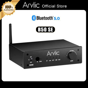 Arylic B50 SE Bluetooth Stereo 50W x 2 Audio Amplifier Receiver 2.1 Channel Mini Class D Integrated Amp for Home Speakers