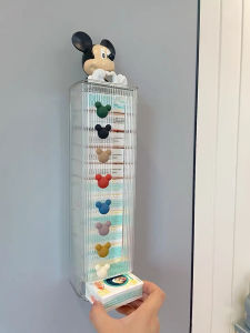 โปร่งแสง กล่องเก็บกระดาษทิชชูแบบติดผนัง ชั้นวางผ้าเช็ดตัวขนาดเล็ก ชั้นวางกระดาษเช็ดปากสำหรับมื้อเย็น ลิ้นชักพลาสติกทรงสี่เหลี่ยม