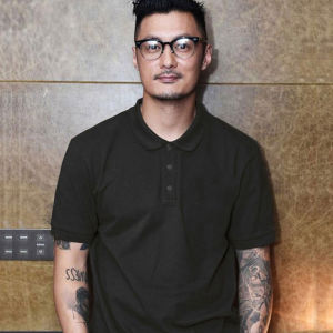 Yumingle Polo Shirt Pure Cotton Short Sleeve Printed Turn-down Collar Mens Loose Fit Summer Fashion Brand T-shirt