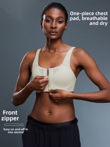 High Strength Support Anti-Shake Front Zip Yoga Bra