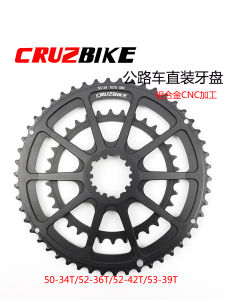 Cruzbike Road Bike Hollow Integrated Dental Disc Double Disc 50-34/52-36/53-39T Front Fluted Disc