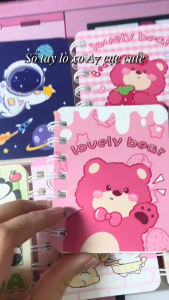 COMBO 4 quyển Sổ Tay A7 Mini Hoạt Hình Cute Viết Memo Ghi Chép Tiện Lợi