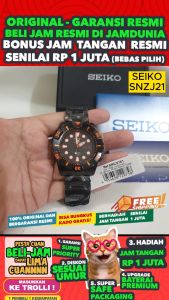 SEIKO 5 ORIGINAL JAPAN AUTOMATIC SEIKO SNZJ21 - MEN  RO3 - Hitam - Stainless Steel - Dia 44 CM. WR 100 Meter Jamdunia / Jam dunia JD18 # JAM TANGAN PRIA JAM PRIA JAM TANGAN ANTI AIR Seiko Otomatis SEIKO SNZJ21K1 SNZJ 21 SNZJ 21