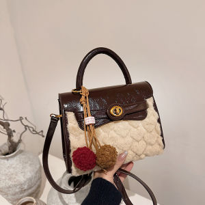 Fashionable Plush Shoulder Crossbody Bag Womens Commuter Handbag Stylish Single Strap Diagonal Bag 2025 New Design Cneeya&Kaer