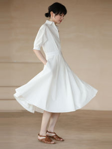 hacikis | Vintage Style Waist-cinching Short Sleeve V-neck Dress