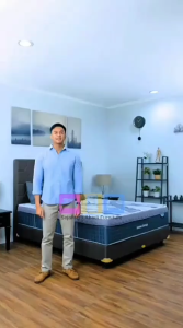 Central Springbed DELUXE ENERGY Plush Top EURO TOP Kniting Quilting Matras & Full set free bantal guling Kasur central spring bed Furniture